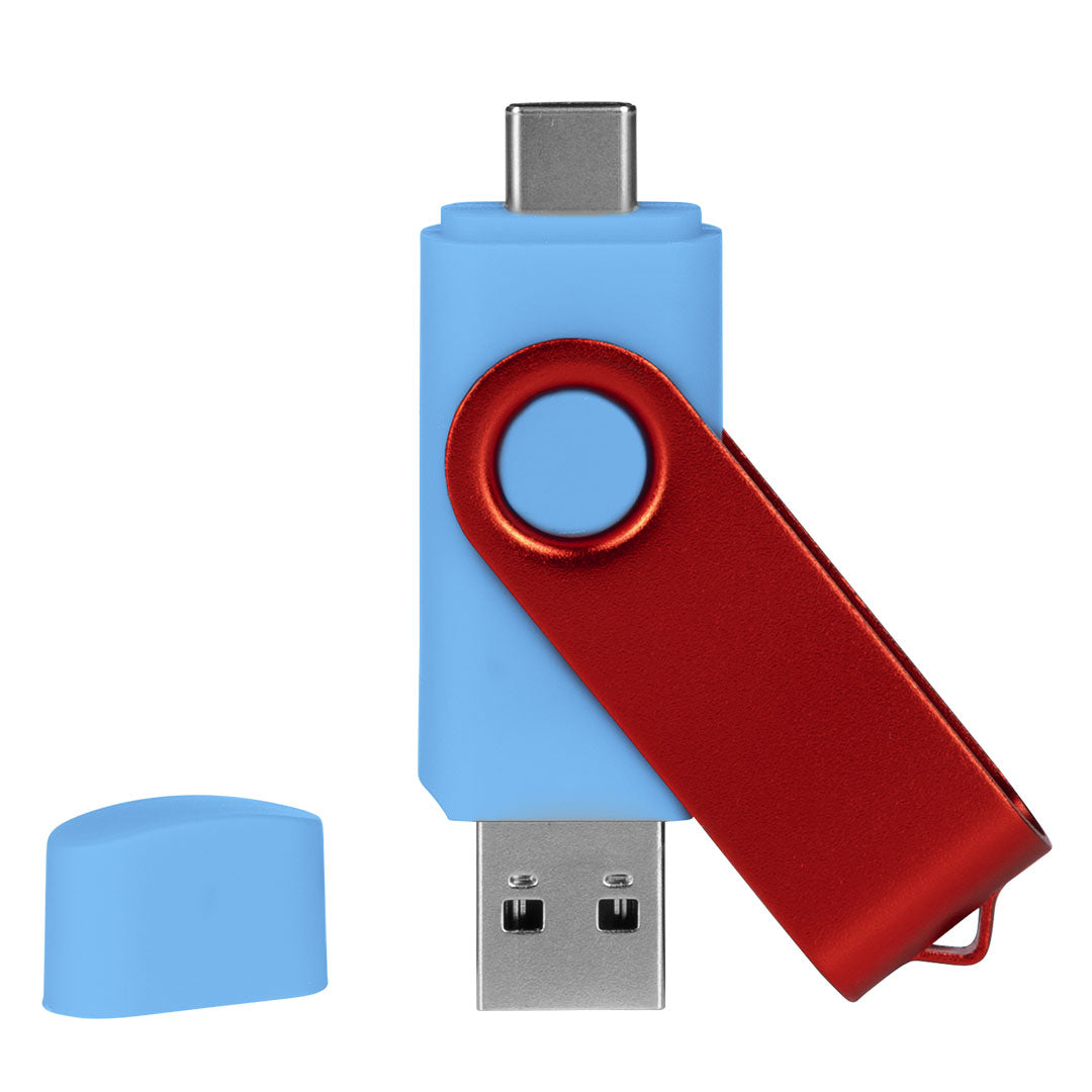 SMART C RED, usb flash memorija, svetlo plavi, 8GB - Plava