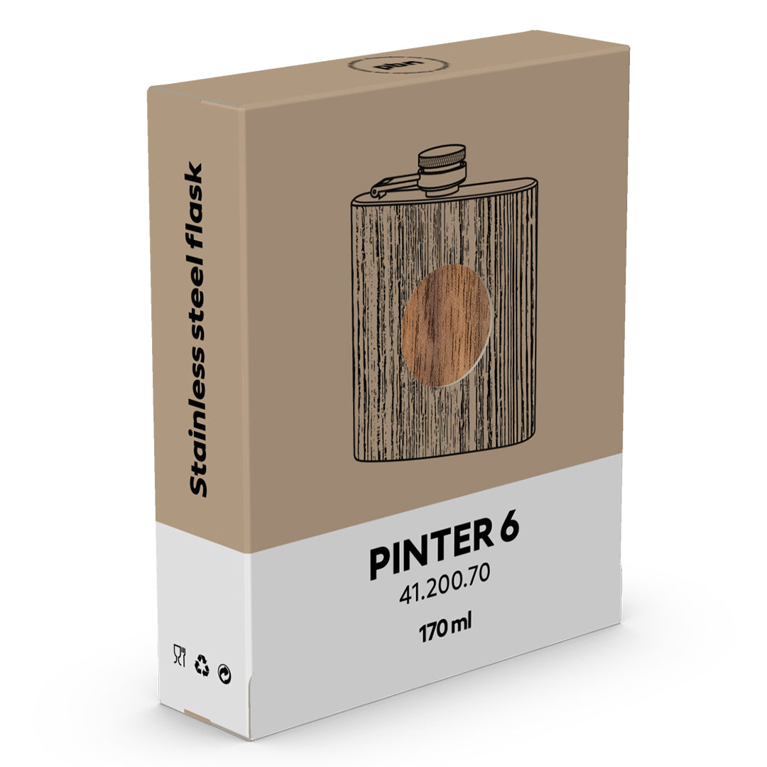 PINTER 6, pljoska, 170 ml, bež