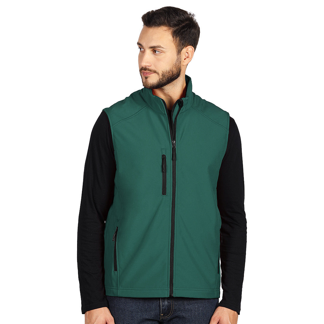SKIPPER VEST, softshell prsluk, zeleni - Zelena