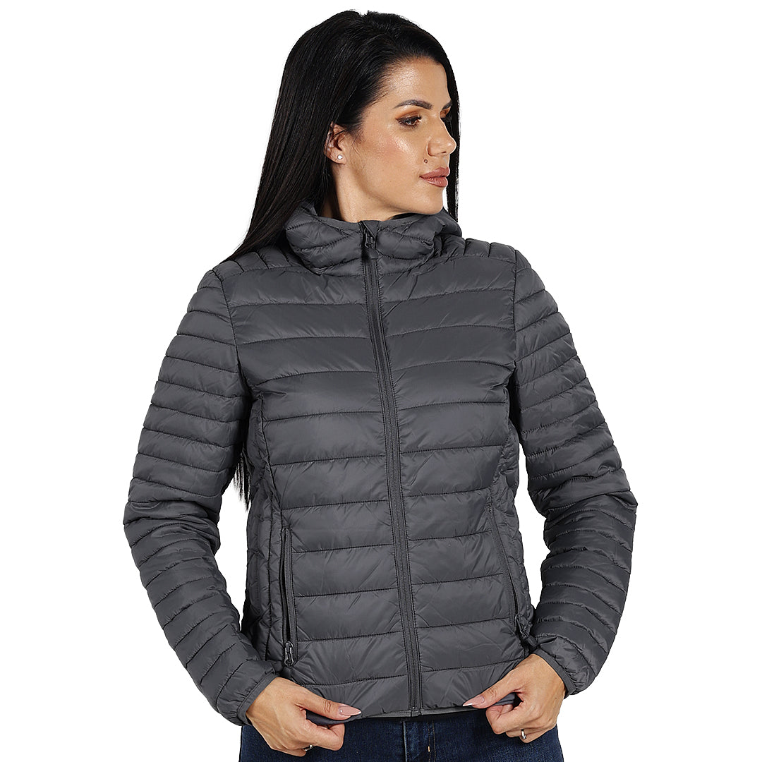 RINO HOODY WOMEN, ženska jakna sa kapuljačom, tamno siva - Siva