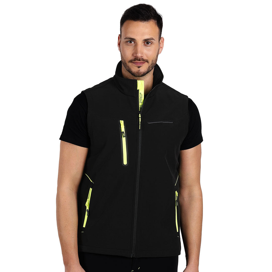 PANTHER VEST, softshell prsluk, neon žuti - Žuta