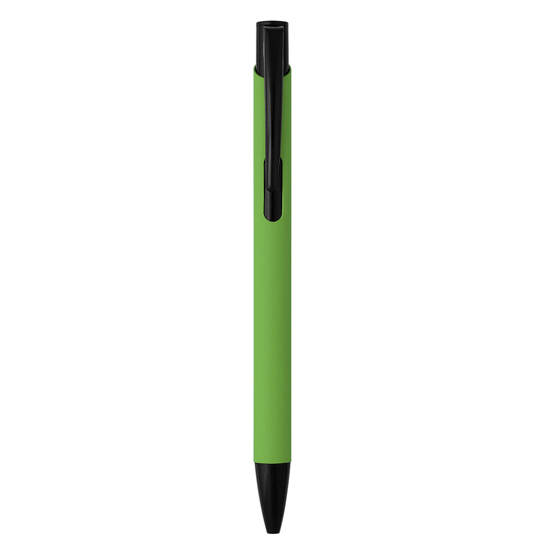 OGGI SOFT BLACK, metalna hemijska olovka, bela