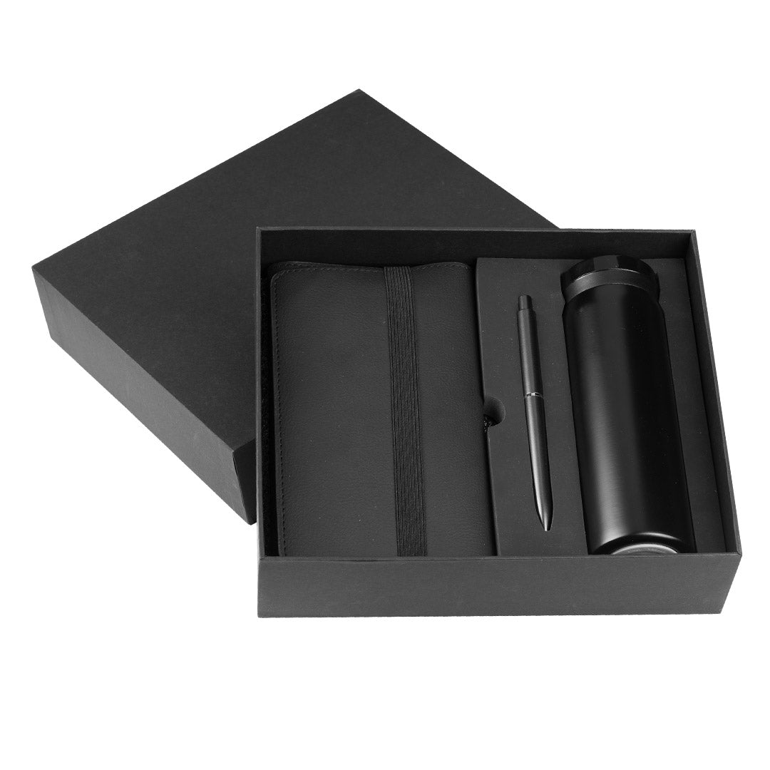 PREMIER, poslovni set u poklon kutiji, 3/1, crni - Crna