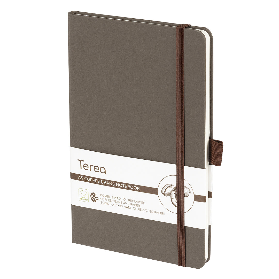 TEREA, notes a5, korica: mešavina bio materijala i papira, braon - Braon