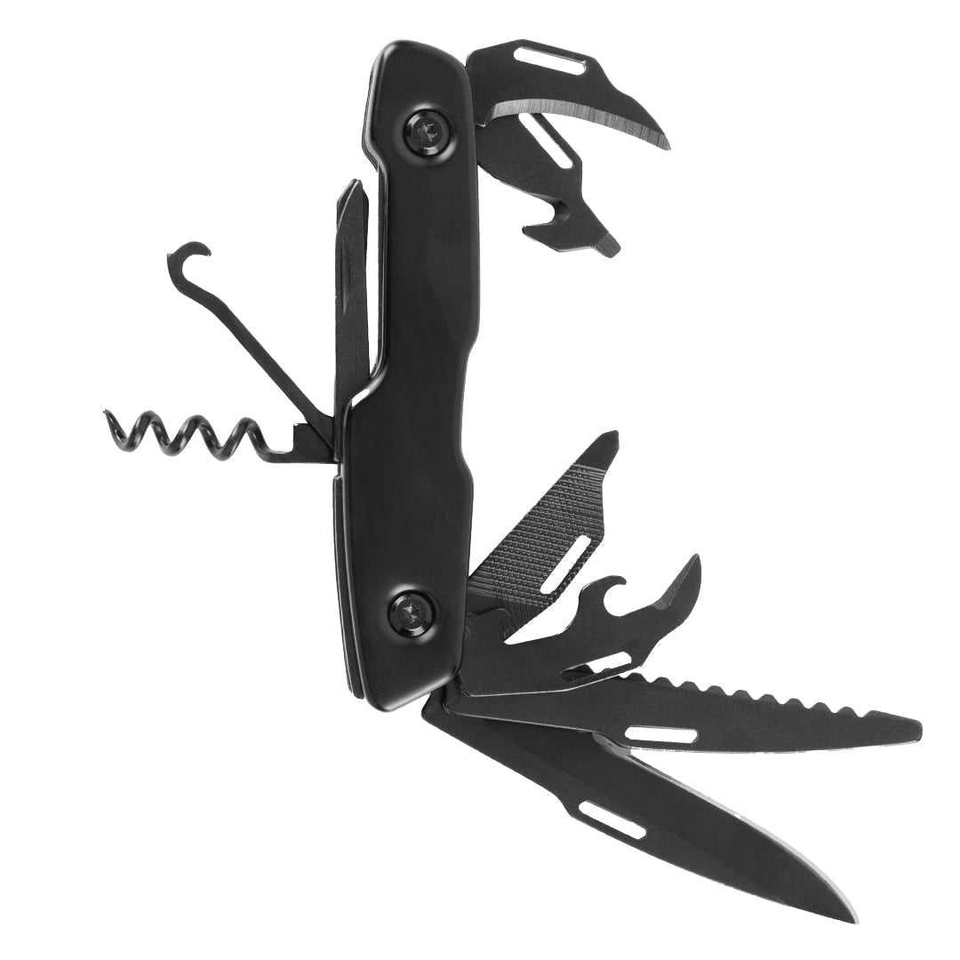 SAMURAI, višenamenski nož sa 11 funkcija, crni - Crna