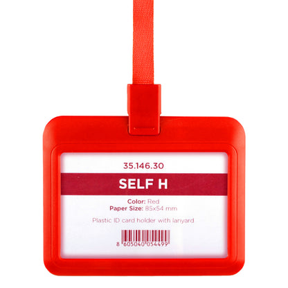 SELF H, trakica sa držačem identifikacione kartice beli