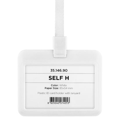 SELF H, trakica sa držačem identifikacione kartice beli
