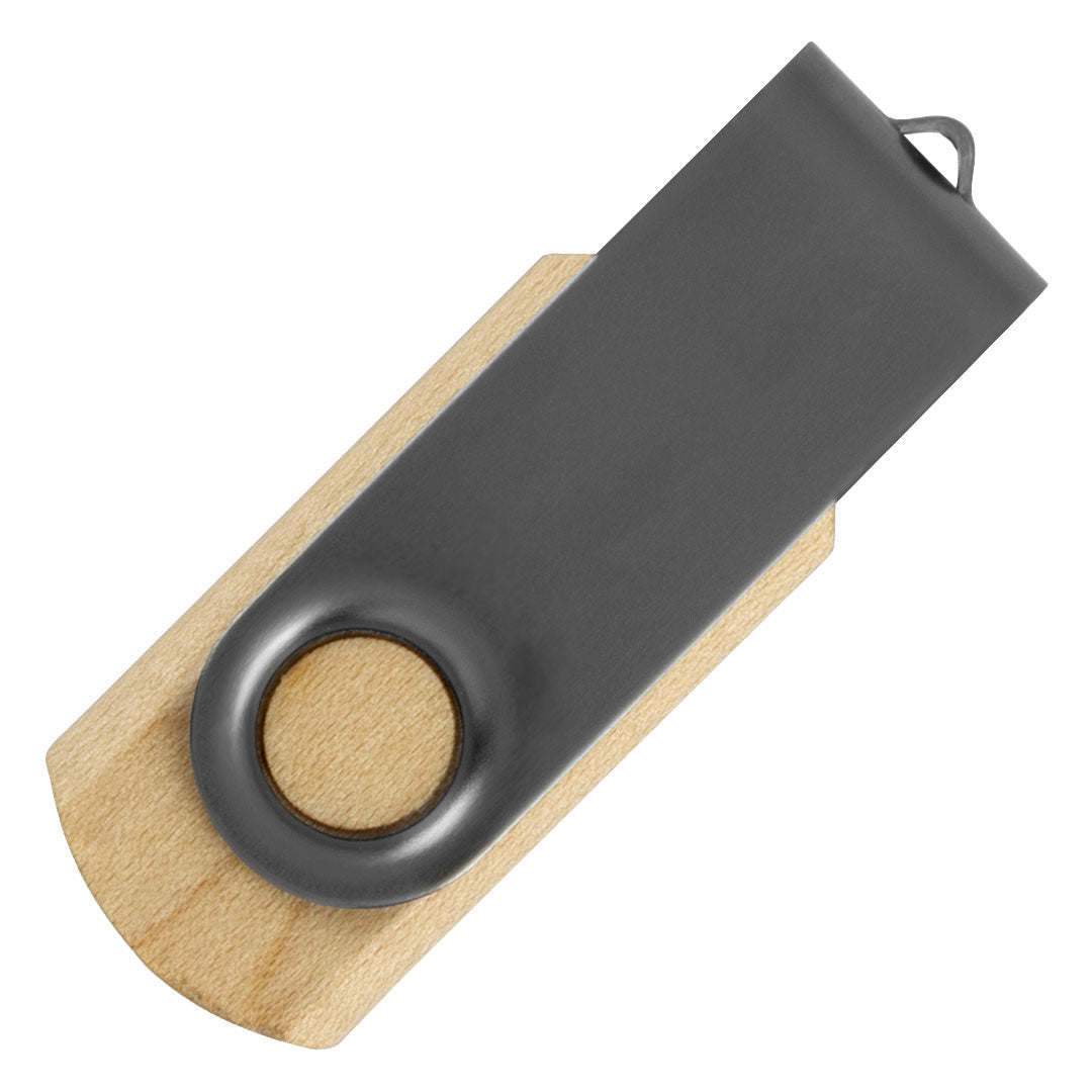 SMART WOOD, usb flash memorija, siva, 8GB - Siva