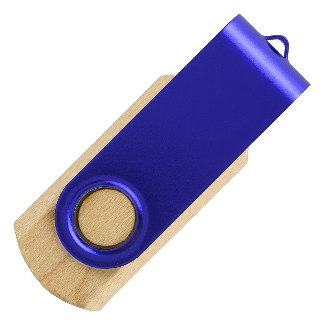 SMART WOOD, usb flash memorija, rojal plava, 8GB - Plava
