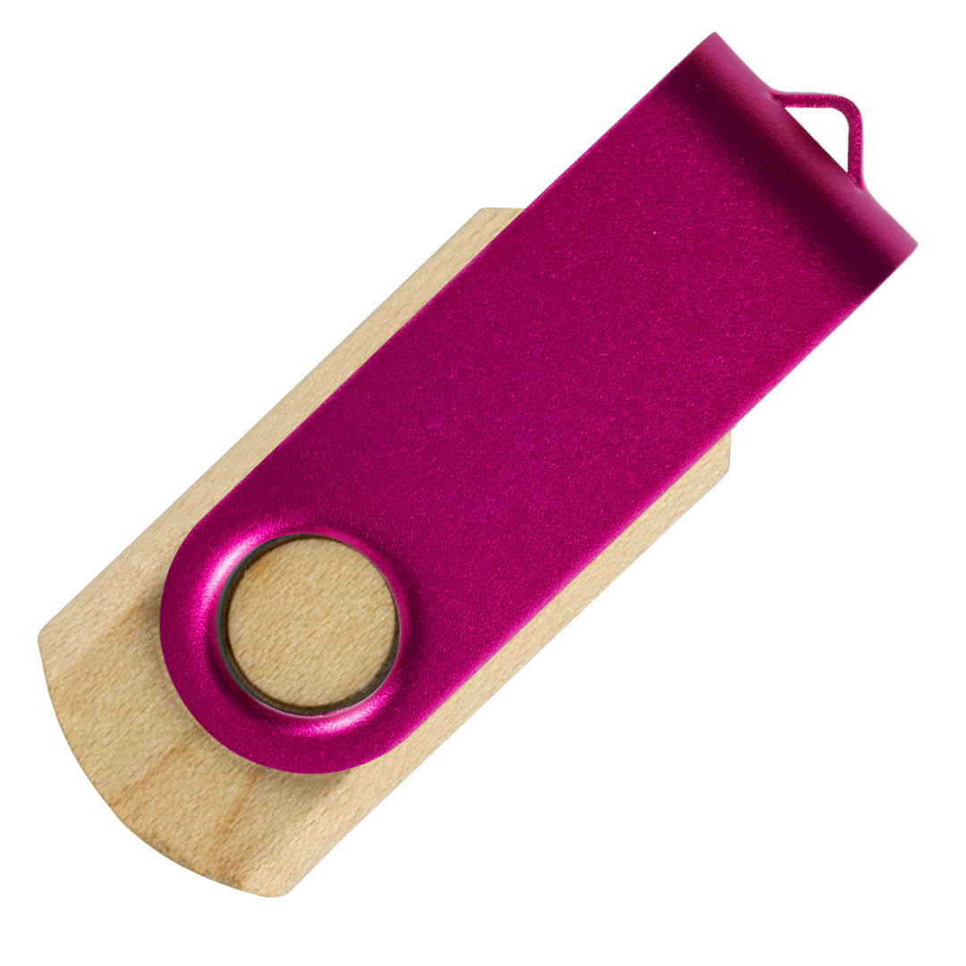 SMART WOOD, usb flash memorija, pink, 8GB - Pink