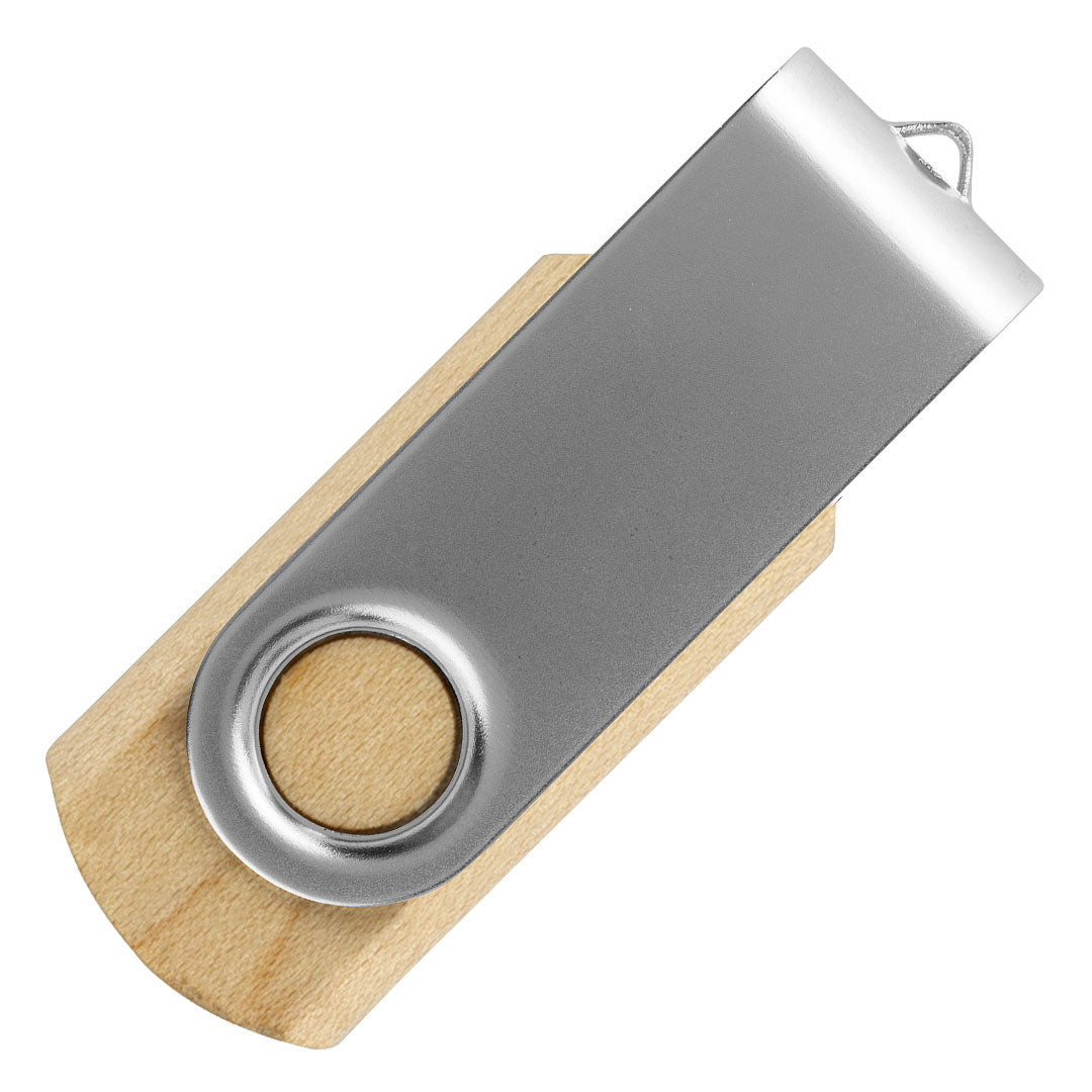 SMART WOOD, usb flash memorija, srebrna, 8GB - Srebrna
