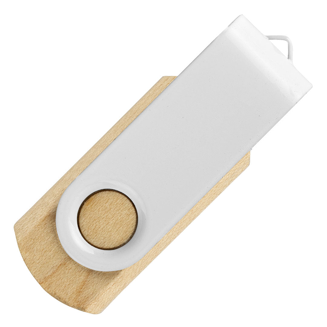 SMART WOOD, usb flash memorija, bela, 8GB - Bela