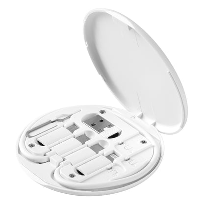 STOCK, plastična kutija sa adapterima i držač za mobilni telefon, bela - Bela