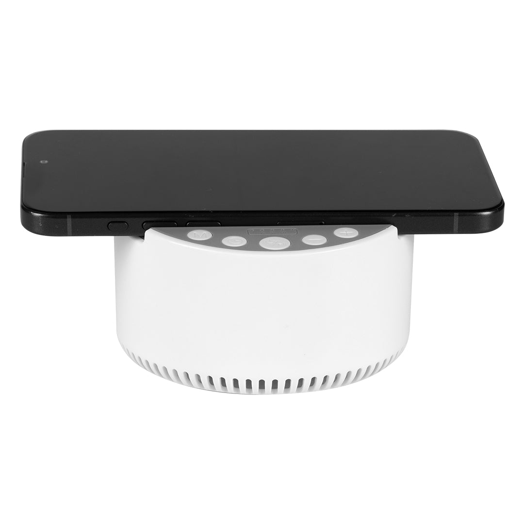 RENNE, bežični zvučnik 3w, bežični punjač 15w, sa 6 melodija za spavanje, beli