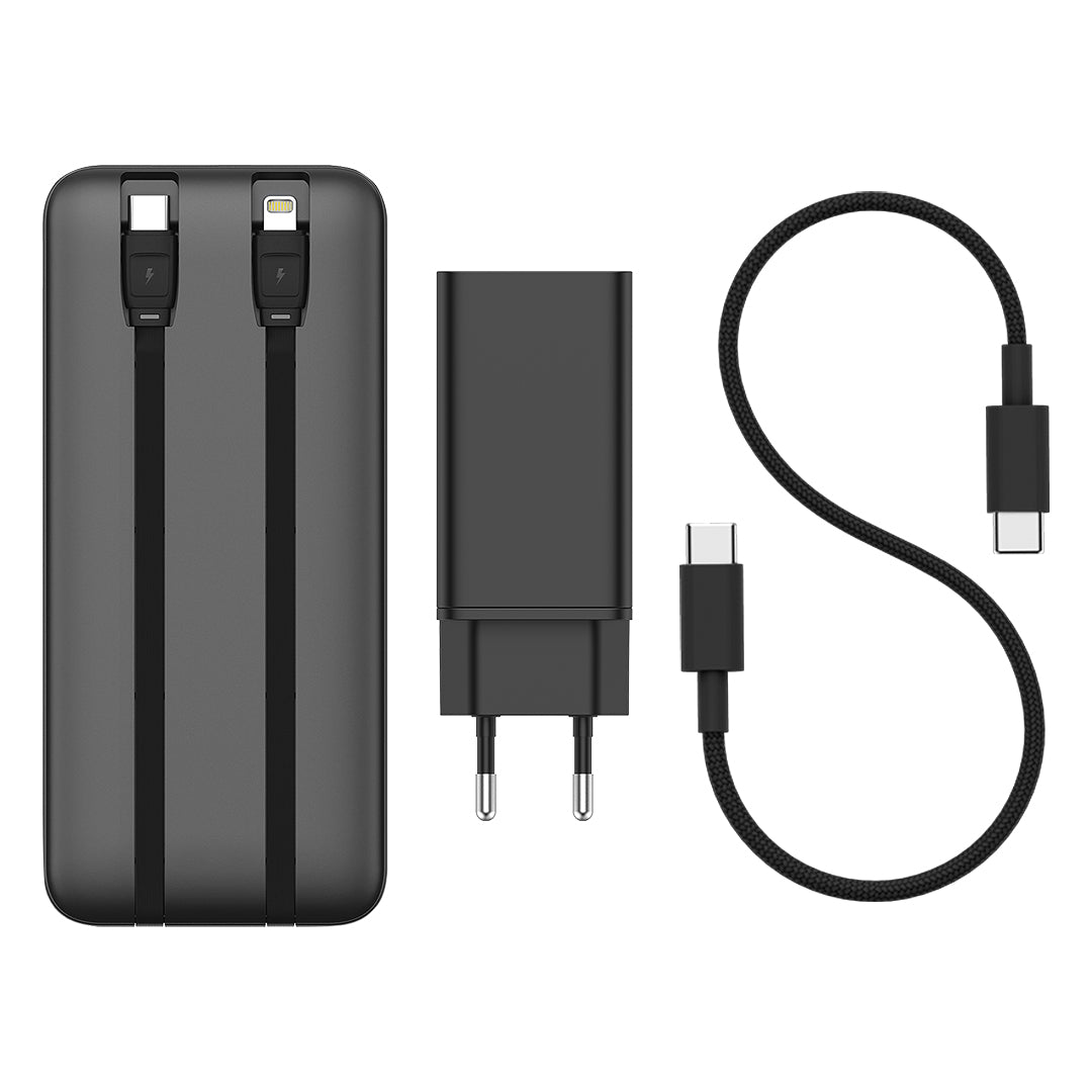 REVOLUTION, pomoćna stanica sa baterijama 4 x 10.000 mah, 65w, sa magnetom, crna