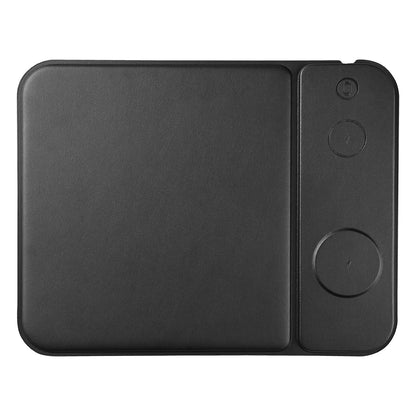 POINT PAD 3IN1, podloga za kompjuterskog miša i bežični punjač 15w, sa magnetom, crna