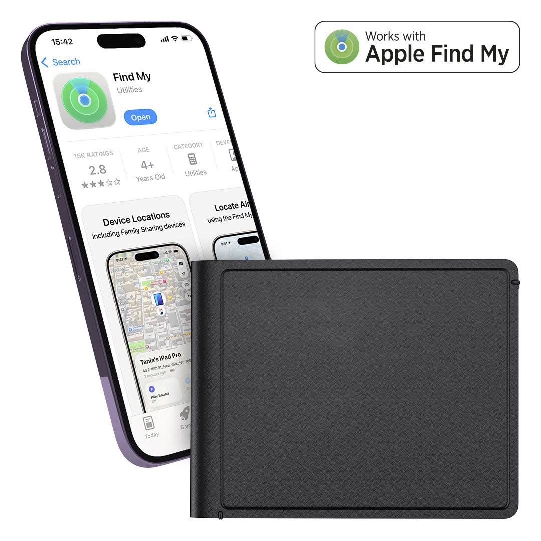 WALLET FINDER, find my novčanik sa funkcijom lociranja, crni - Crna