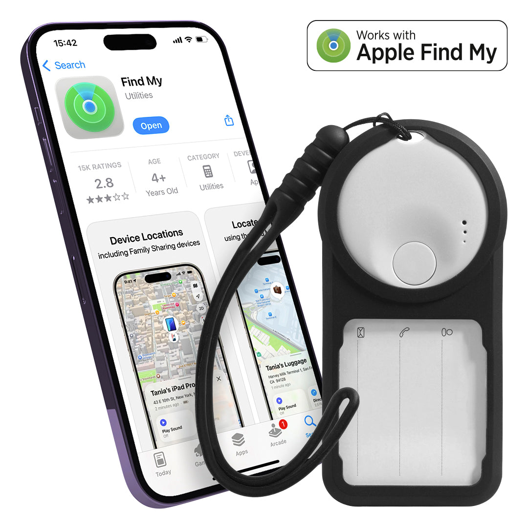 TAG FINDER, find my kartica za putnu torbu, crna - Crna