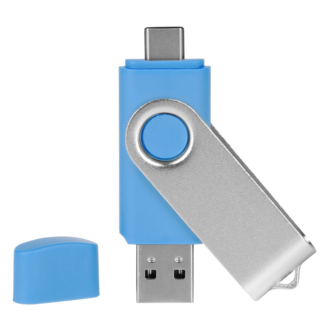 SMART C SILVER, usb flash memorija, svetlo plavi, 8GB - Plava