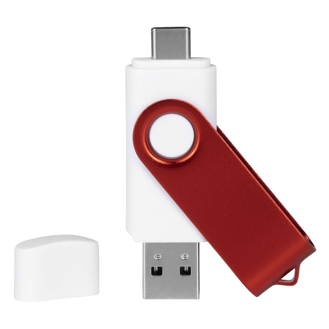 SMART C RED, usb flash memorija, beli, 8GB - Bela