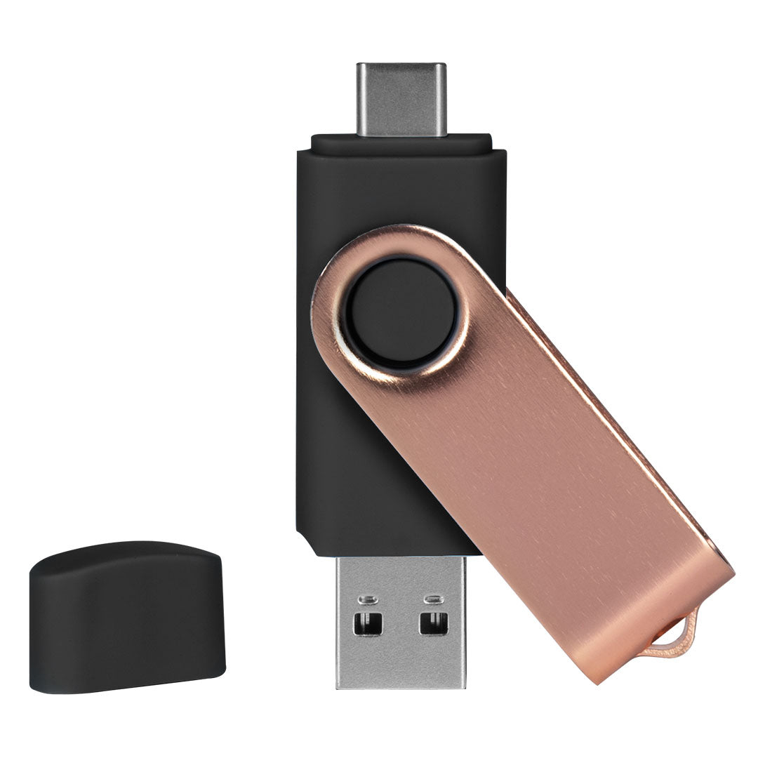 SMART C ROSE GOLD, usb flash memorija, crni, 8GB - Crna
