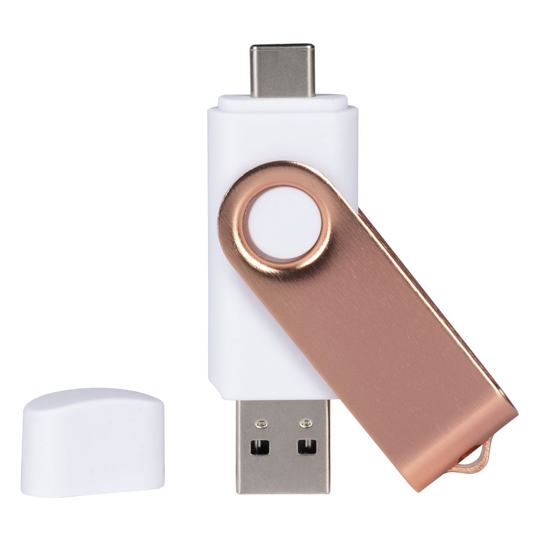 SMART C ROSE GOLD, usb flash memorija, beli, 8GB - Bela