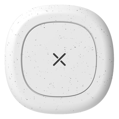 SIGNAL, bežični punjač, 15w, mix: reciklirani kamen i plastika, beli