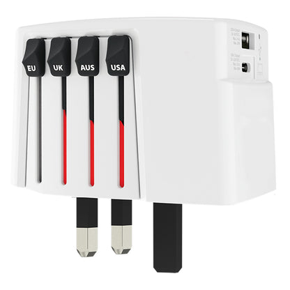 WORLD USB CHARGER AC 45PD, putni multiadapter 45w, beli - Bela