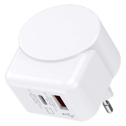 EU USB CHARGER AC 45PD, zidni punjač 45w, beli - Bela