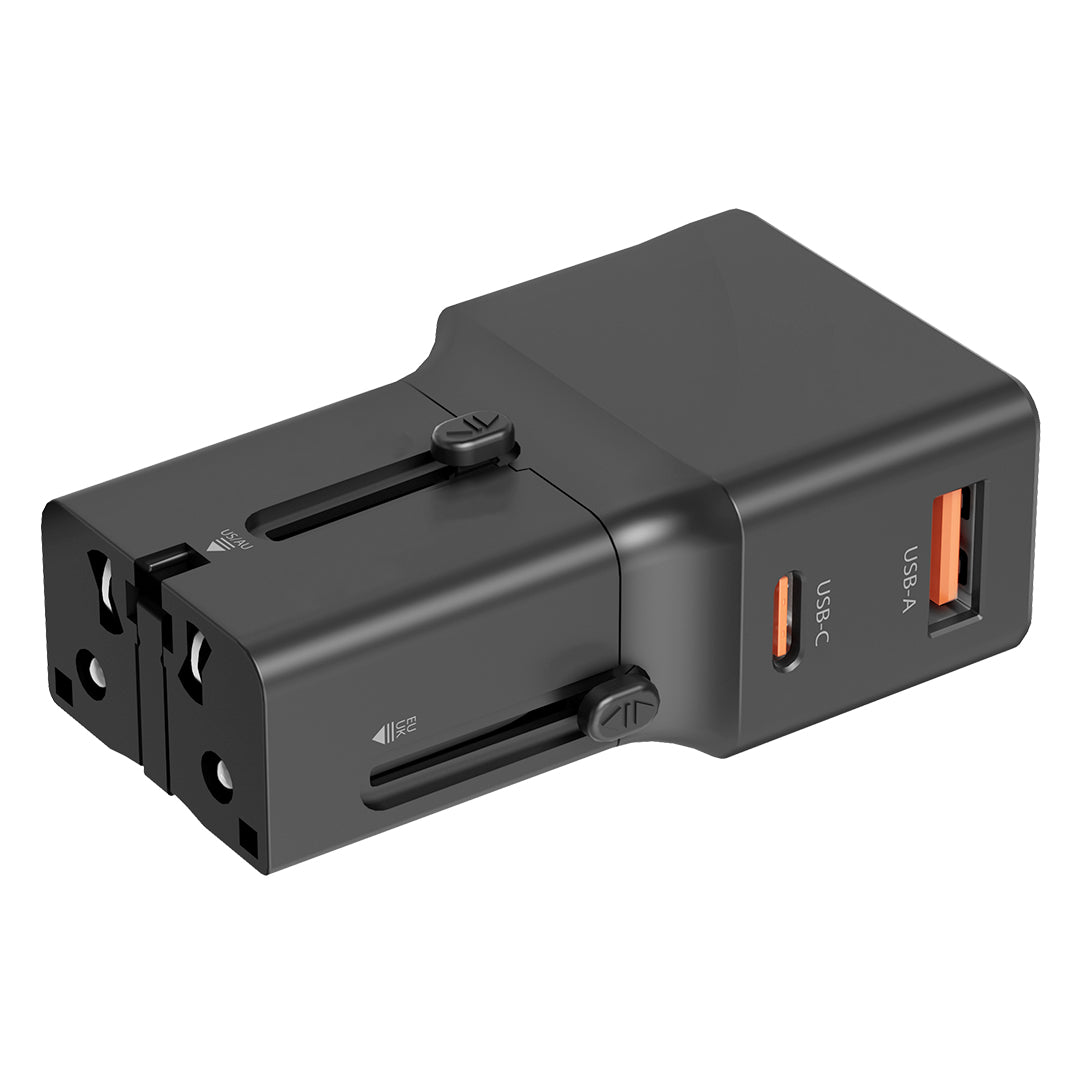 INTER CHARGER 25W, univerzalni putni zidni punjač, 25w, crni - Crna