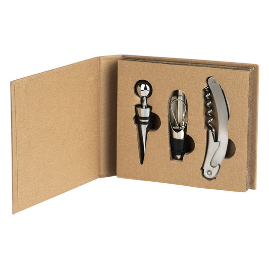 VINUM, vinski set u poklon kutiji, 3/1, bež - Bež