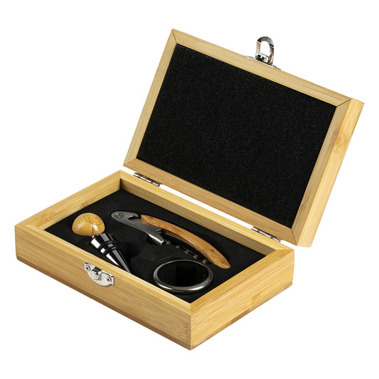 ROSE, vinski set u drvenoj kutiji, 3/1, bež - Bež