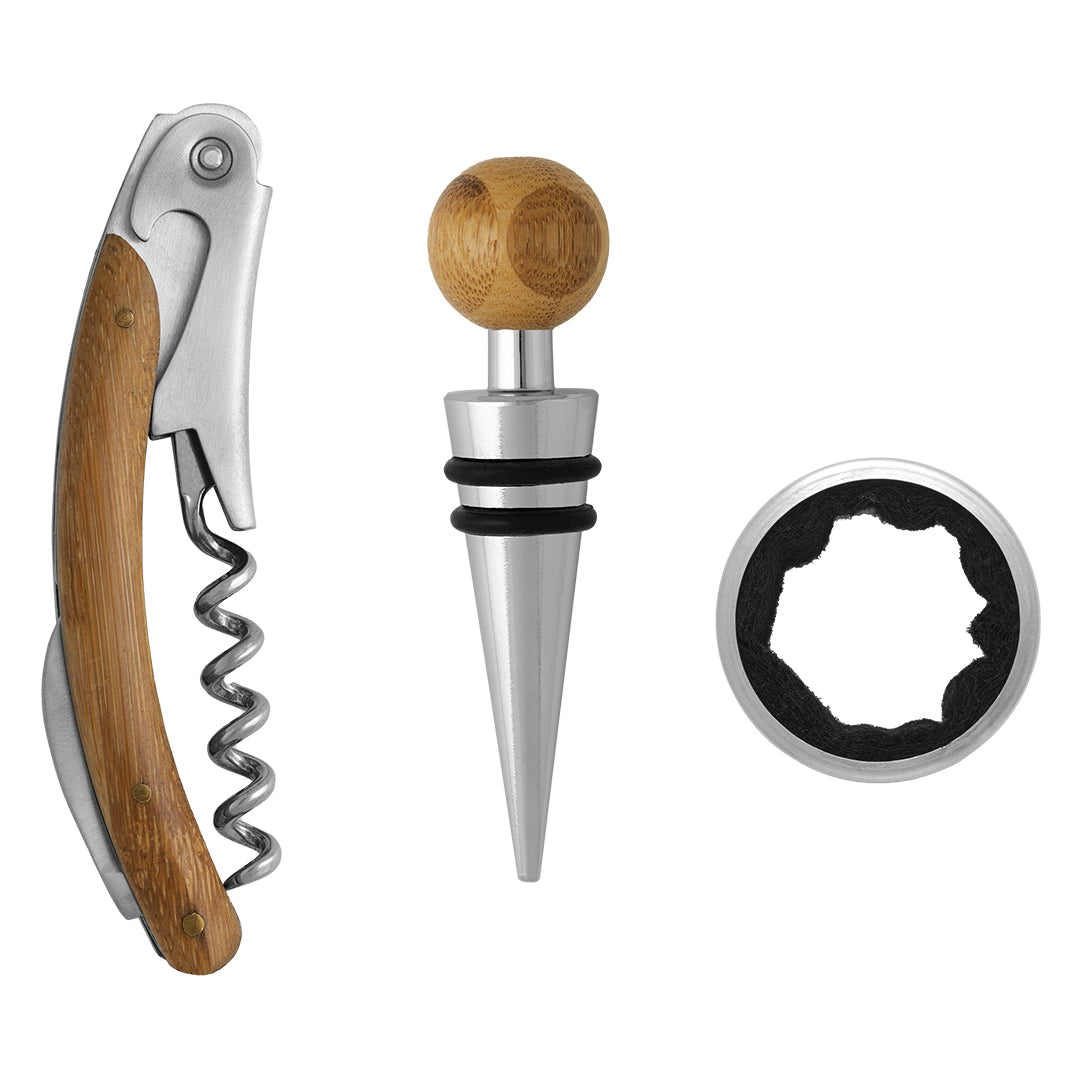 ROSE, vinski set u drvenoj kutiji, 3/1, bež