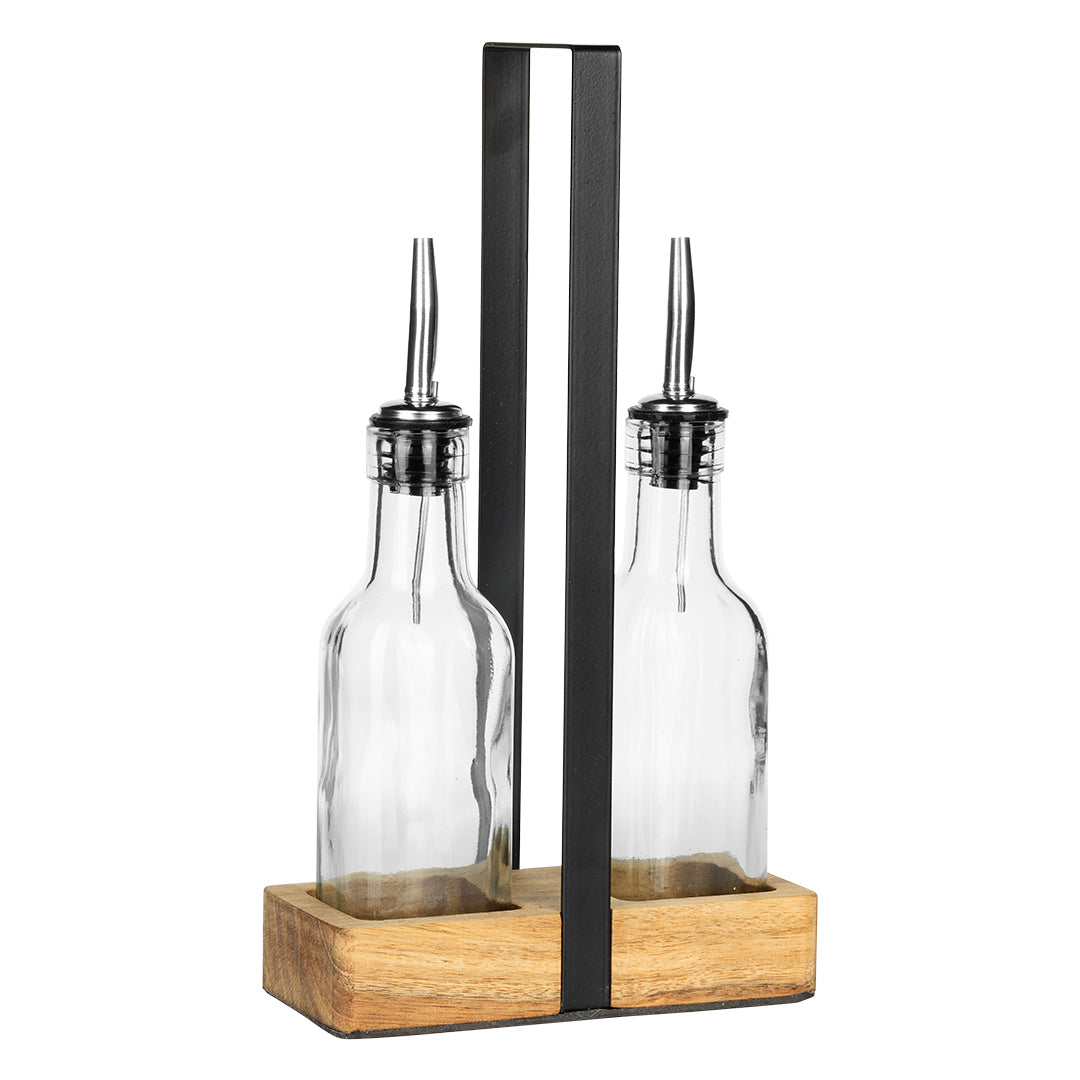 WOK, set za ulje i sirće, braon - Braon