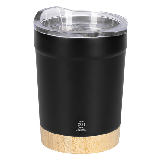ASTRID, termos šolja sa dnom od bambusa, 300 ml, crna - Crna