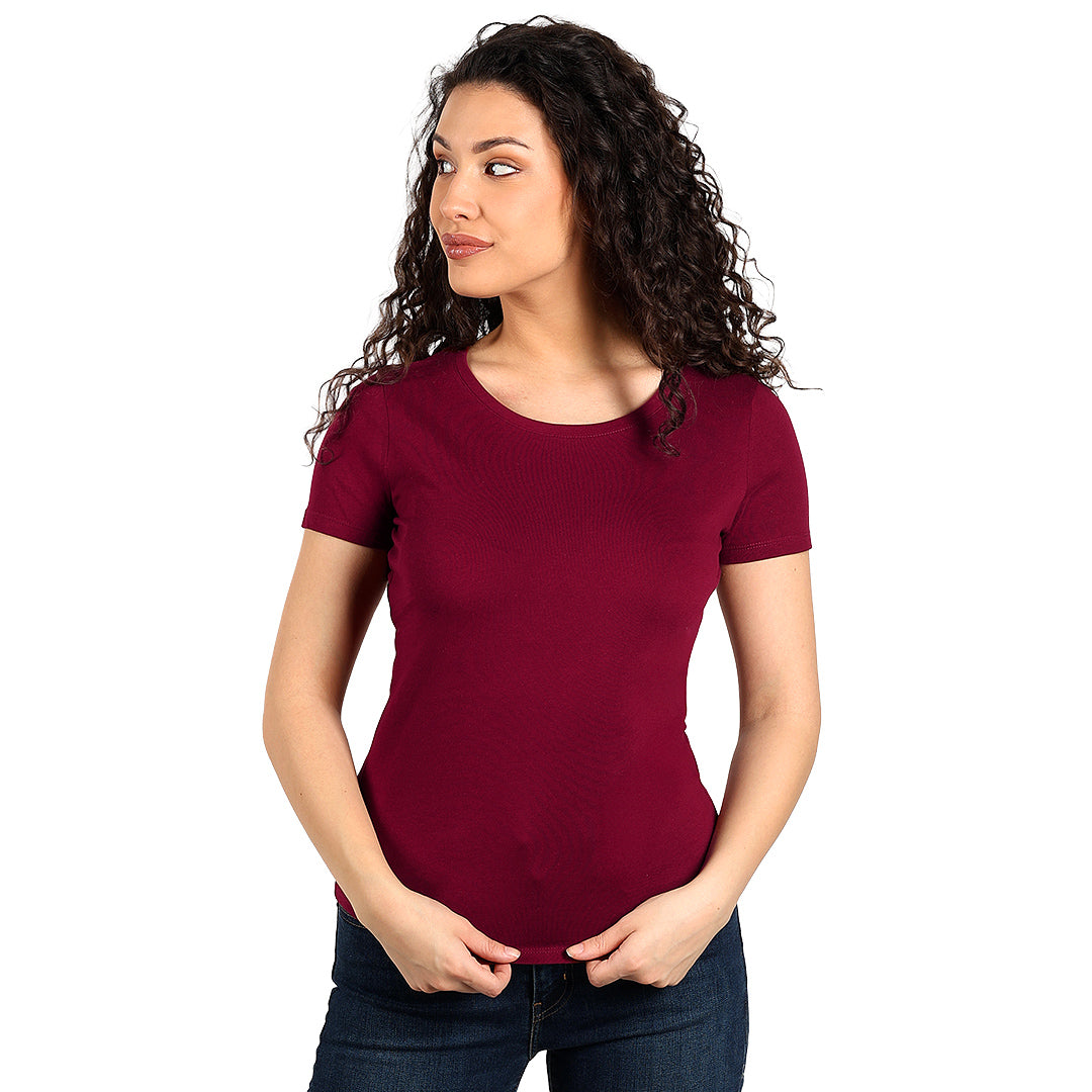 MASTER LADY, ženska pamučna majica, 150g/m2, bordo - Crvena