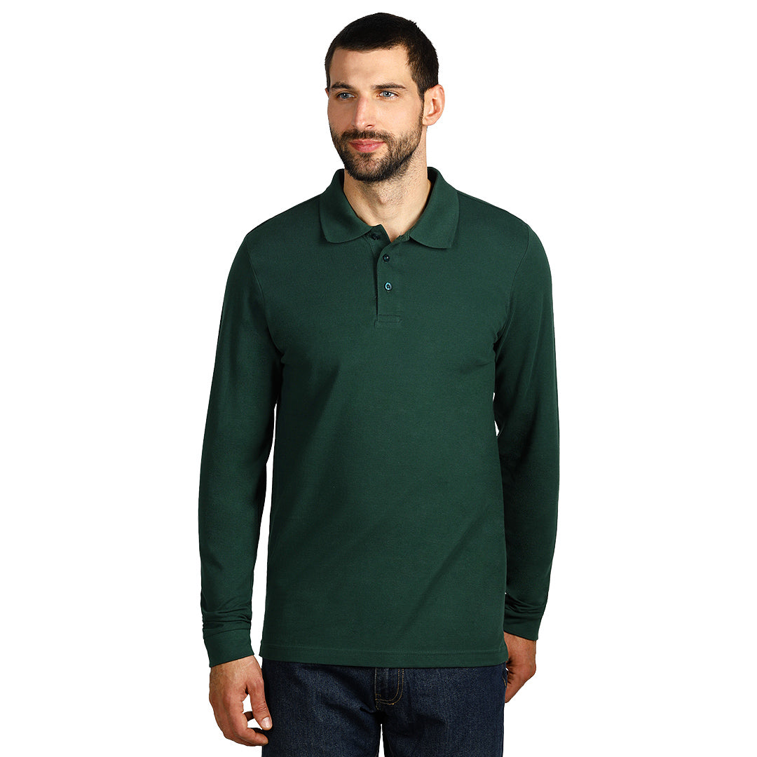 GATOR, pamučna polo majica dugih rukava, 200 g/m2, zelena - Zelena