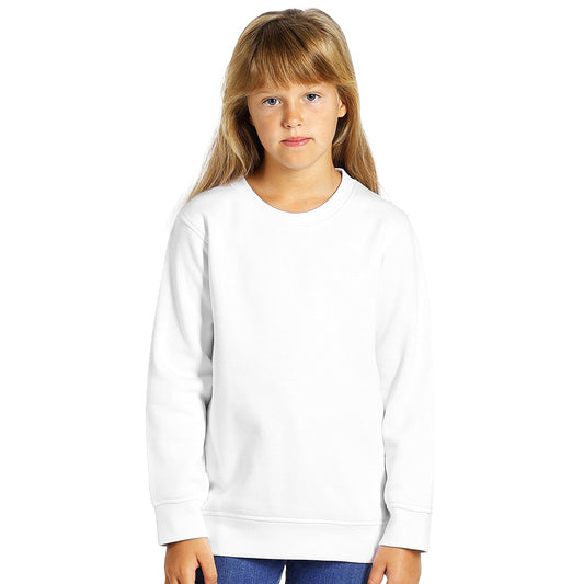 SPRING KID, dečja dukserica, okrugli izrez, 280 g/m2, bela - Bela