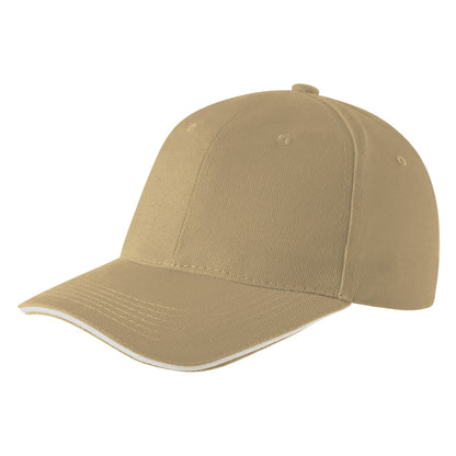 SPRINT, kačket sa 6 panela, sendvič štitnik, čičak kopča bež - Bež