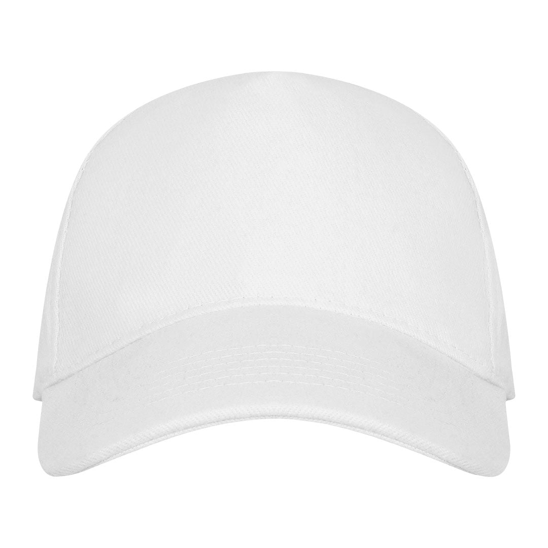 RUNNER 5, kačket sa 5 panela, metalna kopča, beli