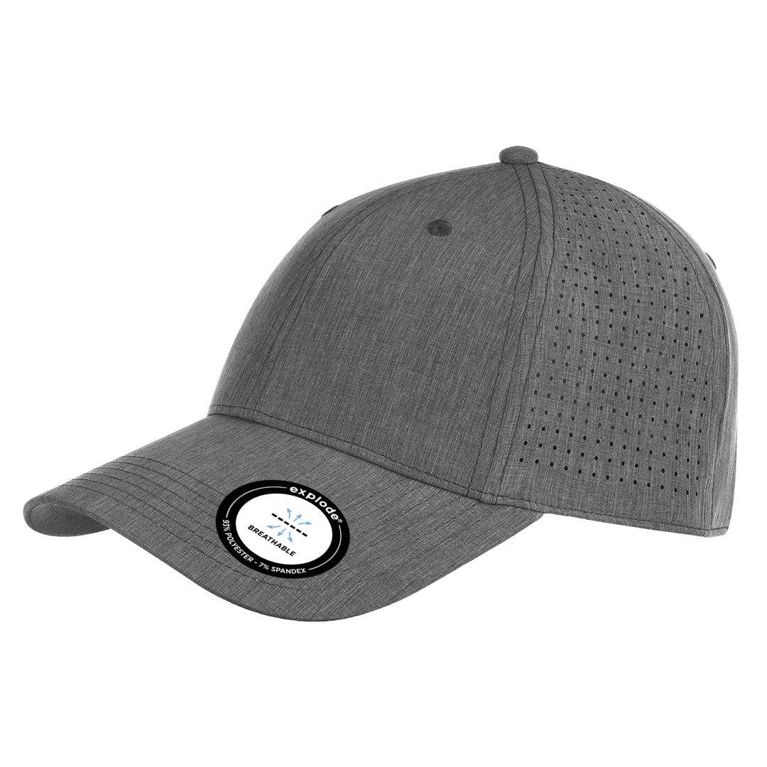 ROCKET, kačket sa 6 panela, čičak kopča, pepeljasti - Pepeljasta