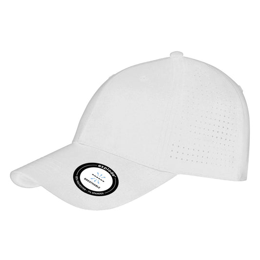 ROCKET, kačket sa 6 panela, čičak kopča, beli - Bela