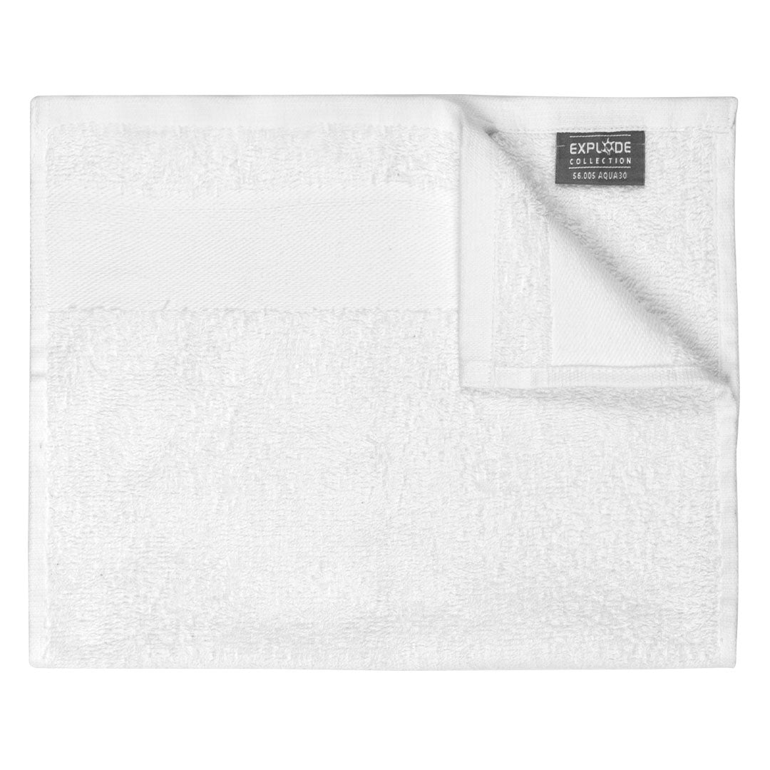 AQUA 30, peškir za lice, 380 g/m2, beli - Bela