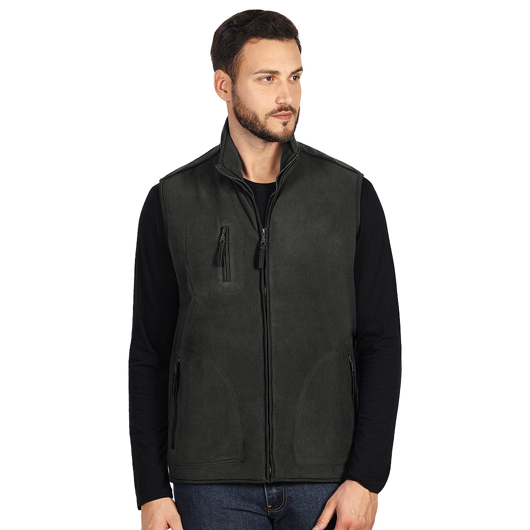 POLARIS VEST, prsluk od brušenog polara, 280 g/m2, tamno sivi - Siva