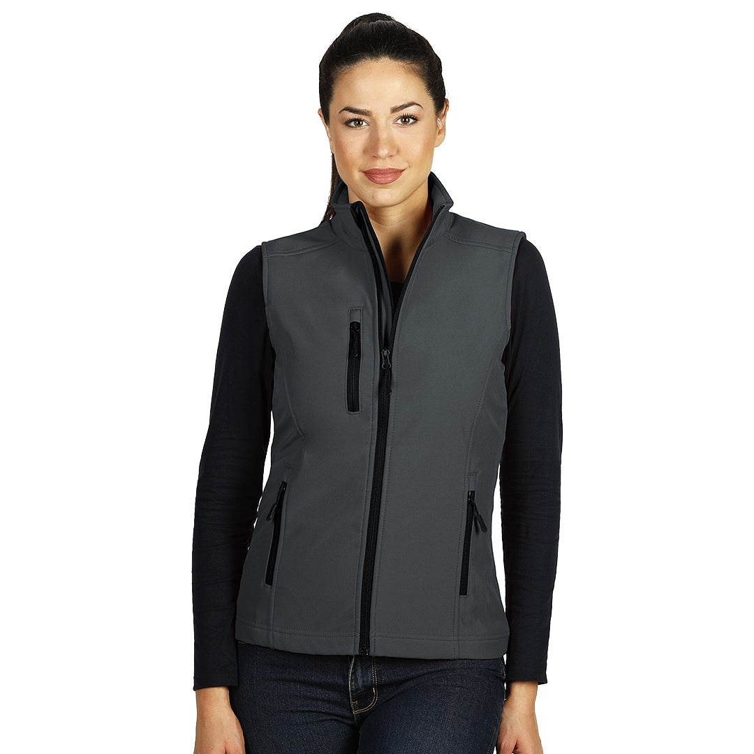 SKIPPER VEST WOMEN, ženski softshell prsluk, tamno sivi - Siva