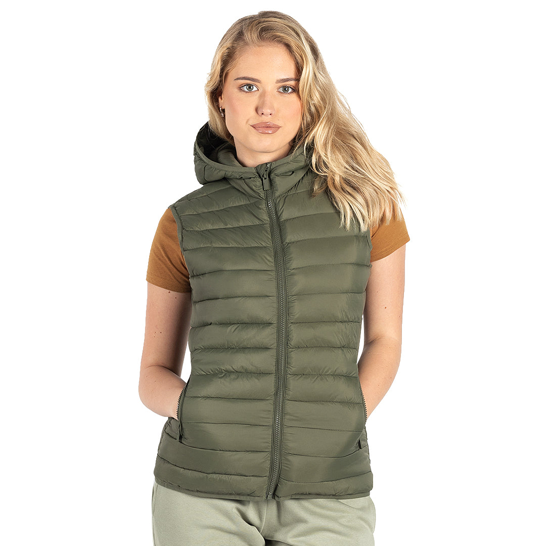 LIBERTY HOOD VEST WOMEN, ženski prsluk sa kapuljačom, krem-beli - Bela