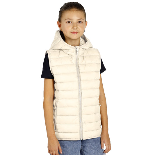 LIBERTY HOOD VEST KID, dečji prsluk sa kapuljačom, krem-beli - Bela