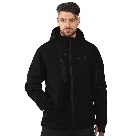 PANTHER THERMO MEN, softshell jakna sa ugrađenim grejačima, crna - Crna