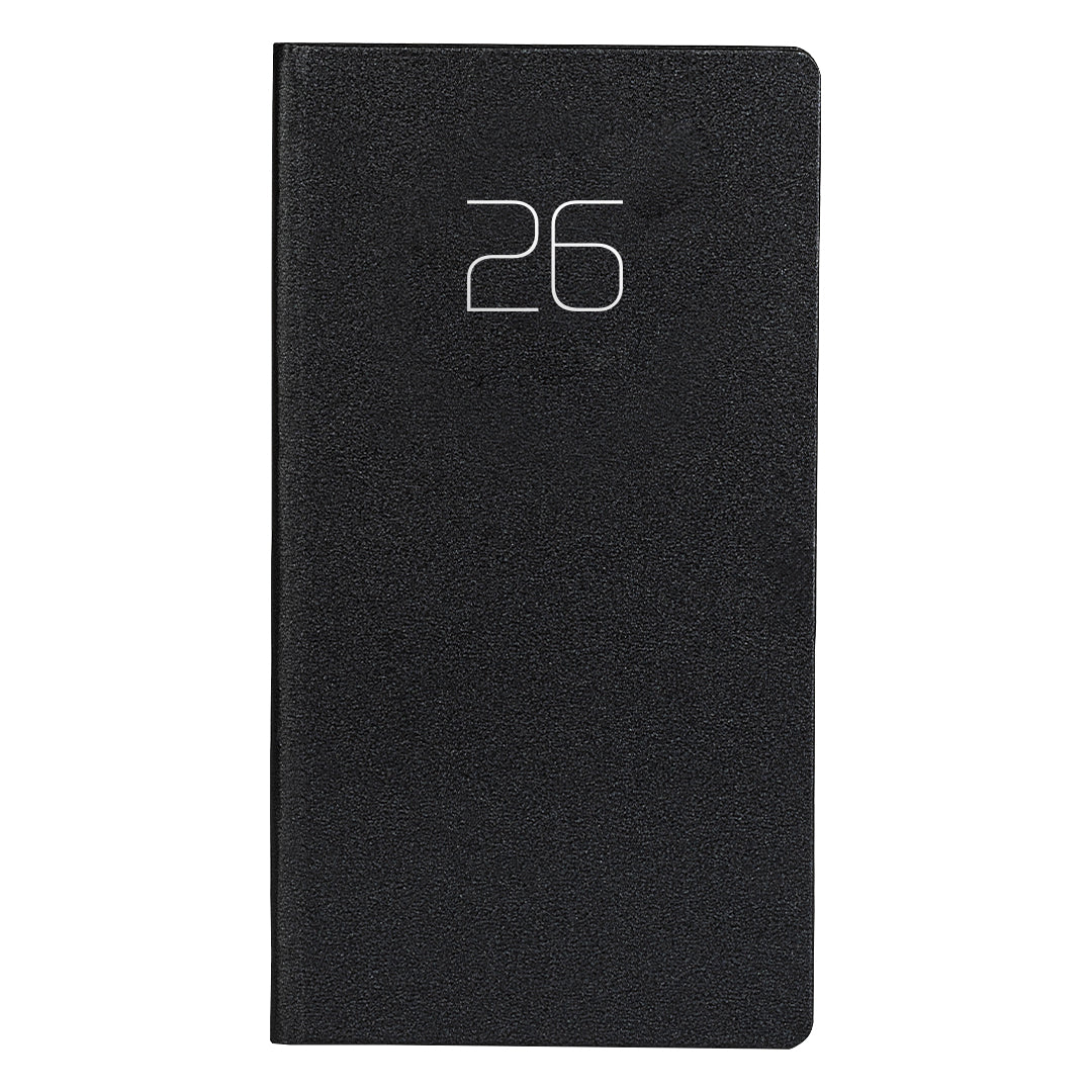 LUXEMBOURG, džepni planer, crni - Crna