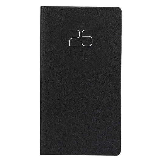 LUXEMBOURG, džepni planer, crni - Crna